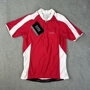 Gore Bike Wear Cycling Jersey Womens Large Red White Short Sleeve Power Lady NEW